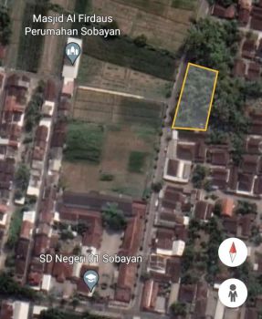 Dijual tanah prospektif di Utara Balai Desa Sobayan, Pedan, Klaten