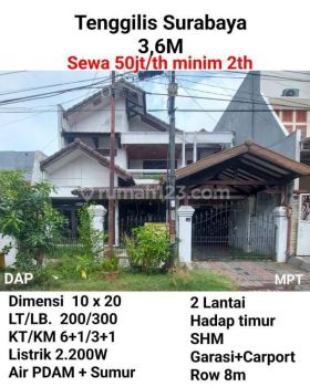 Dijual Rumah Tenggilis Surabaya Cocok Untuk Kantor, Usaha Kostan