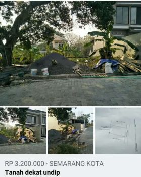 Dijual Tanah kavling murah dekat Undip Tembalang di Mulawarman