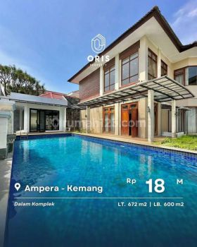 Di jual rumah dalam komplek tenang asri di ampera kemang