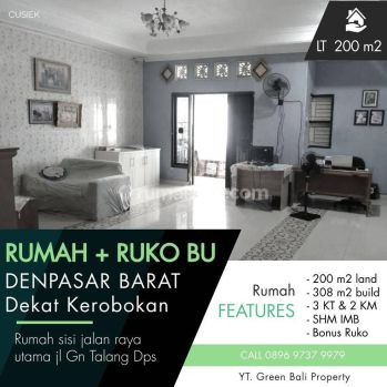 Rumah Toko 2 Lantai Dijual Cepat Dan Murah di Denpasar