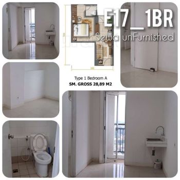 Sewa 1BR kosongan apartemen Bassura City tower Edelweiss