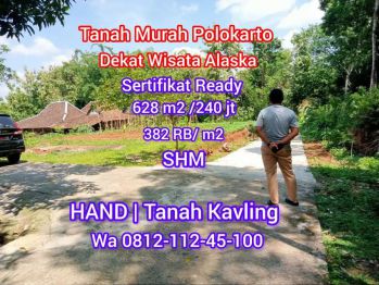 JUAL TANAH MURAH POLOKARTO SUKOHARJO DEKAT ALASKA SERTIFIKAT READY