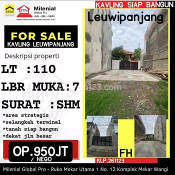 TANAH DEKAT JALAN RAYA LEUWIPANJANG