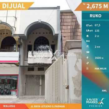 Ruko Jalan Raya Letjend S Parman Malang Cocok Berbagai Usaha