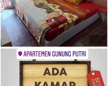 menyewakan apartemen bebas transit atau harian gunung putri square