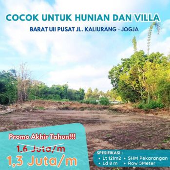 Jual Tanah SHM Pekarangan Pakem Jogja, Jl Kaliurang Km 14