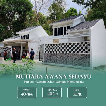 Telah hadir cluster Mutiara Awana Sedayu mulai type 40/78