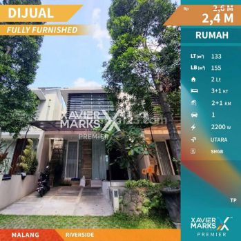 Rumah Mewah Full Furnish Siap Huni Di Riverside Blimbing Malang Bp1089