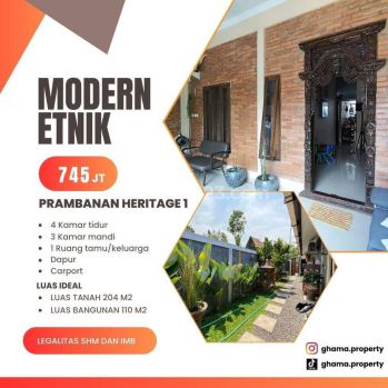 Rumah Konsep Villa Dekat Wedang Kopi Dan Kawasan Wisata Candi