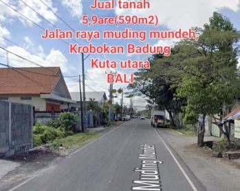 JUAL CEPAT Tanah Luas 5.9are Lokasi jl Raya Mudong Mundeh Kerobokan