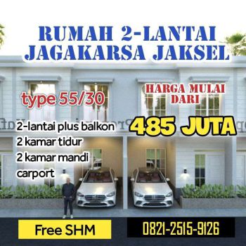 Rumah 2-lantai Minimalis dekat Daerah Kebagusan Jakarta Selatan