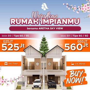 Rumah 2 lantai Grand Aretha sky view Banyumanik