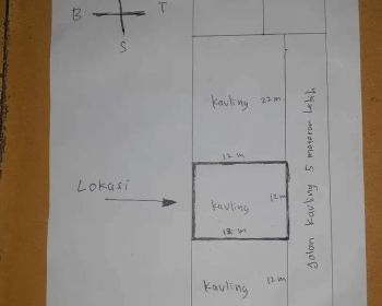 Tanah 144m2 12x12 shm selatan perum pertamina purwomartani kalasan