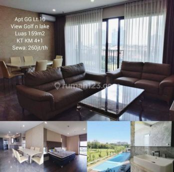 RENT: Apart Graha Golf View golf & danau, 3BR, Mewahh, furnish, nego sampai