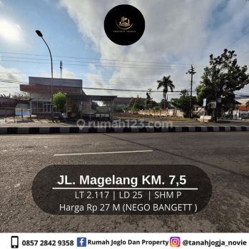 Tanah Pinggir Jalan Magelang Km 7 Utara Terminal Jombor Siap Nego