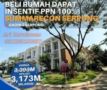 RUMAH MODERN MEWAH, SIAP HUNI 2023, CUMA DI CARIBBEAN SUMMARECON SERPO
