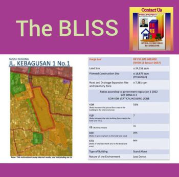 The Bliss ~ Lahan Strategis & Komersial untuk Apartemen (R10)