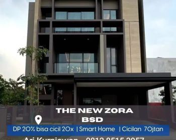 Rumah Sultan The Zora BSD 9x18 Furnished Mewah LT 162 LB 320 Hadap