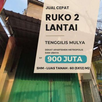 Ruko 2 lantai tenggilis mulya dkt UbAya,jemur,Prapen