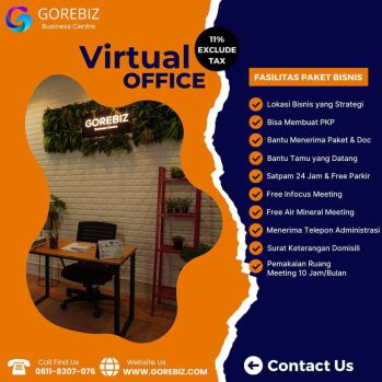 Sewa Virtual Office Paket Bisnis 1 Tahun Jabodetabek