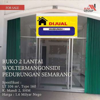 Jual cepat Ruko 2 Lantai di woltermangunsidi Semarang