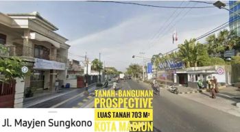 DIJUAL Tanah+rumh, Jl Mayjen Sungkono Kota MADIUN, Lokasi Prospektif
