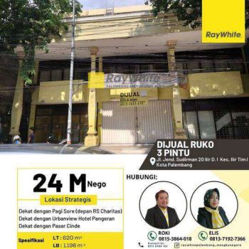 Di Jual Ruko 3 Pintu di Jl. Jend Sudirman 20 Ilir D.I