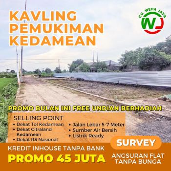 Tanah Kavling Murah Sekitar Surabaya Jawa Timur Kredit Tanpa Bank