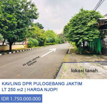 Tanah Kavling DPR MURAH BU Dijual Di Pulogebang Jakarta Timur