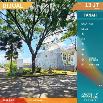 Tanah Siap Bangun Lokasi Jalan Utama di Ijen Nirwana Malang