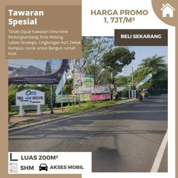 Dijual Murah Tanah Omah View Dekat dengan Exit Tol Madyopuro