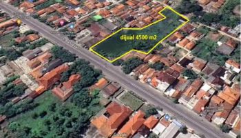 Tanah Jalan Raya untuk Gudang Pabrik Rumah Sakit di Jatibarang