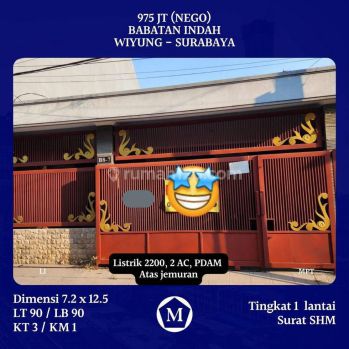 Rumah di Babatan indah , wiyung Bagus murah