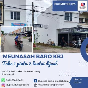 JL. T. ISKANDAR ULEE KARENG DI JUAL TOKO UKURAN 4X16 M