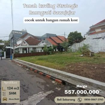 Tanah Strategis Sawojajar 8 Menit Stasiun Kota Malang Cicilan 12x