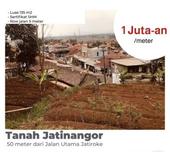 Tanah Jatinangor Strategis 50 Meter dari Jalan Utama Jatiroke SHM