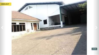 Gudang di jual di Malang atap tinggi lt3000 bandulan tebo