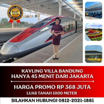 Jual Kavling Tanah Dekat Ke Stasiun Kereta Cepat