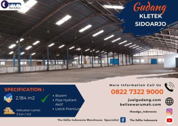 Disewakan Gudang Kletek Sidoarjo 15 menit ke Kawasan Sier - The EdGe