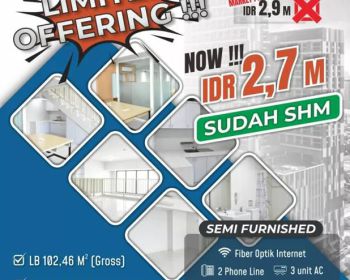 DIJUAL Unit Kantor SOHO PANCORAN, DIBAWAH NJOP