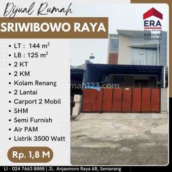 Dijual Rumah 2 Lt Semi Furnish Sriwibowo Raya Semarang