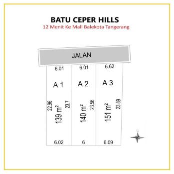 Kavling Tangerang Kota, 13 Menit Gerbang Toll Pinang 4