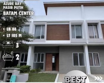 Rumah Dijual 2 lantai belakang kolam renang di Azure Bay