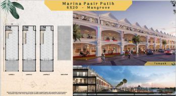 Dijual rukan marina bay type holywood 126m2 view mangroove