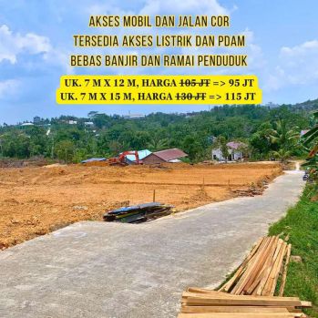 Tanah Kavling tengah kota, Km. 5 Area Kota