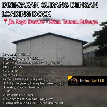 SEWA Gudang Raya Krian Trosobo Taman Kletek Sepanjang Sidoarjo