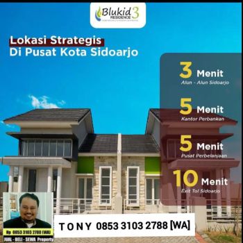 Rumah Murah Sidoarjo Blukid Residence3 5Jt dpt rmh mewah Free BI Check