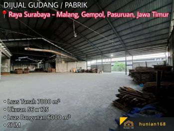 Bekas Pabrik Gudang Tanah Industri Raya Surabaya Malang Gempol Pandaan