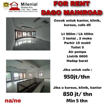 (MdL)Disewakan tempat usaha cocok untuk Kantor, Klinik, Cafe di Dago